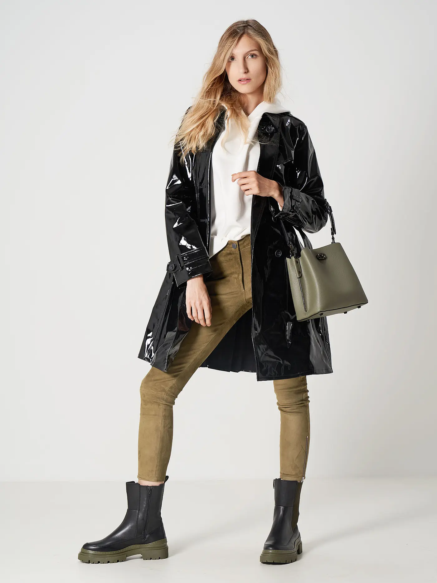 RED Valentino | Trenchcoat in Lacklederoptik | 